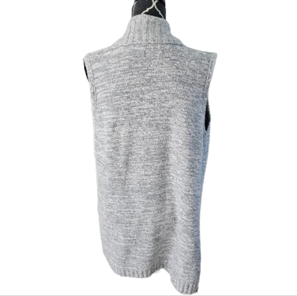 Loft Cozy Chenille Knit Open Front Cardigan Duster Sweater Vest - Picture 3 of 8